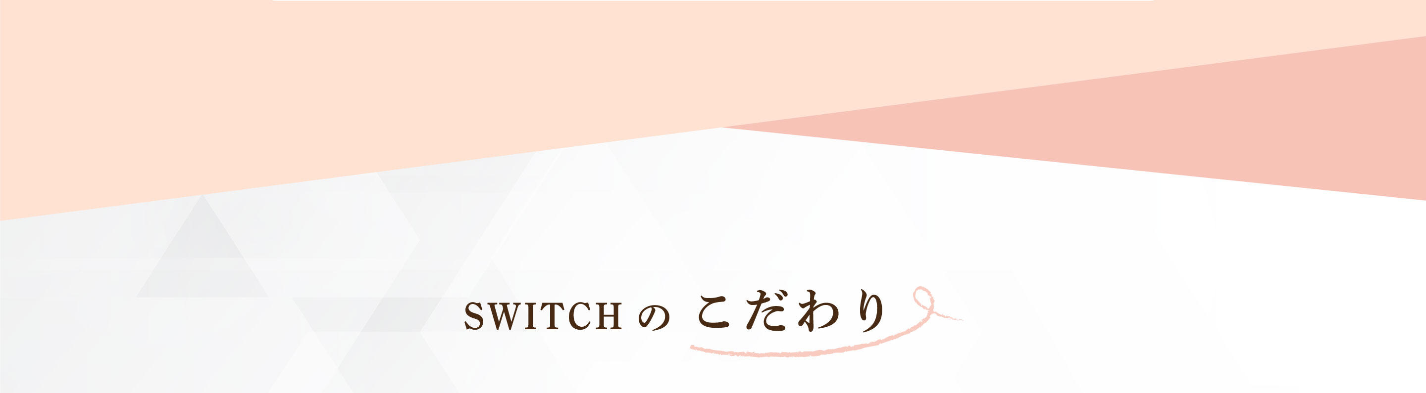 SWITCHのこだわり